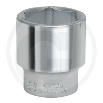 Ks tools 3/4” classic zeskant dopsleutel, kort, 27 mm - 6-kant, flanktraction-profil, matt satiniert