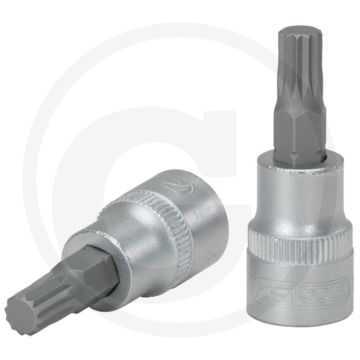 Ks tools 3/8” dopsleutelbit voor veeltand (xzn®) - m8, 50x18x20mm