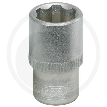 Clé à douille Ks Tools 1/4" Superlock, 14 mm - profil Superlock, chrome-vanadium