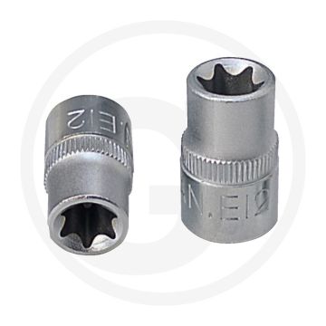 Clé à douille Ks Tools 3/8", TX-E, E8 - Torx-E, 28 mm de longueur, 14 mm de largeur, 20 mm de hauteur