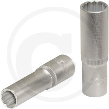 Ks tools 3/8" 12-kant dopsleutel, lang, 9 mm - flanktraction-profil