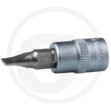 Ks tools 3/8” dopsleutelbit voor zaagsnedeschroev - 50mm lengte, 8mm zaagsnede