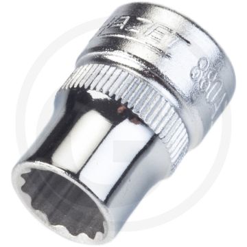 Clé à douille à 12 pans Hazet 3/8" - chrome-vanadium, 25 mm, chromée, polie