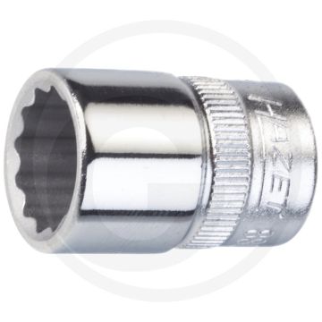 Clé à douille à 12 pans Hazet 1/2" - chrome-vanadium - 27,5 mm - chromée, polie