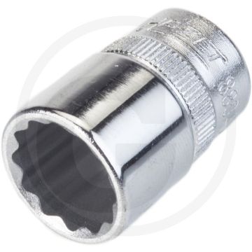 Clé à douille à 12 pans Hazet 9/16" 29,5 mm, chrome-vanadium, chromée, 3/8"