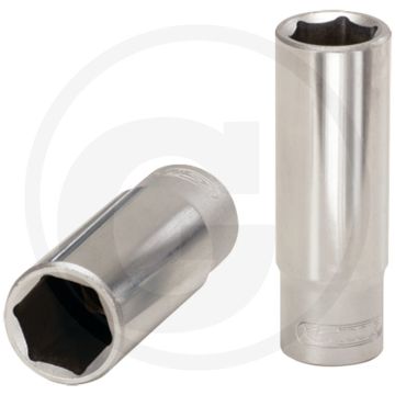 Ks tools Clé à douille hexagonale classique 1/2", longue, 22 mm - version longue, profil Flanktraction, chrome-vanadium
