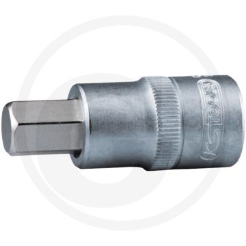 Ks tools 1/2” dopsleutelbit voor binnenzeskant 4mm - kort, vernikkeld, chroom vanadium