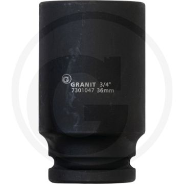 Black edition black edition 3/4" zeskant krachtdoppen, lang, 55 mm - chroom-molybdeen staal, din 3129, iso 2725-2