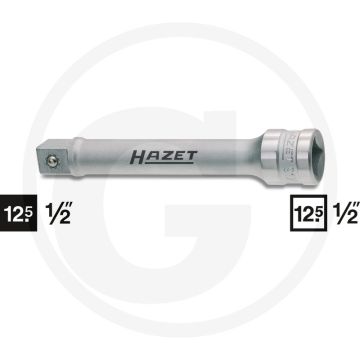 Hazet verlengstuk 12,5 (1/2") - lengte 123mm, chroom-vanadium, din 3123/iso 3316