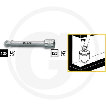 Rallonge Hazet, orientable 12,5 (1/2") - longueur 123 mm