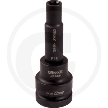 Ks tools 3/4” krachtdopsleutelbit voor tx-e-boute - e20, lange uitvoering