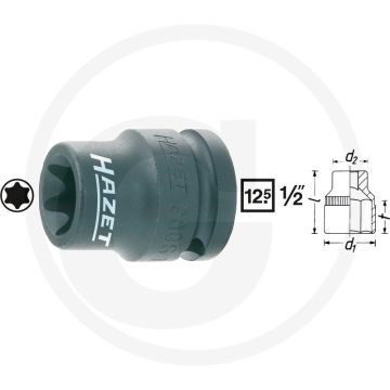 Hazet krachtdopsleutelbit torx e18 38mm