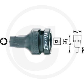 Hazet krachtdopsleutelbit torx t60, lengte 40mm