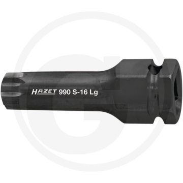 Hazet krachtdopsleutelbit xzn - m14, chroom vanadium speciaal staal, 75mm