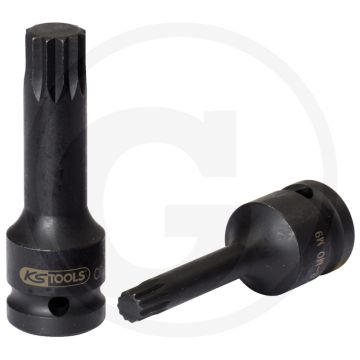 Ks tools 1/2” krachtdopsleutelbit voor veeltand - lange uitvoering - m16 profiel - volkswagen transporter & touareg - axd, bnz, bac, bpe