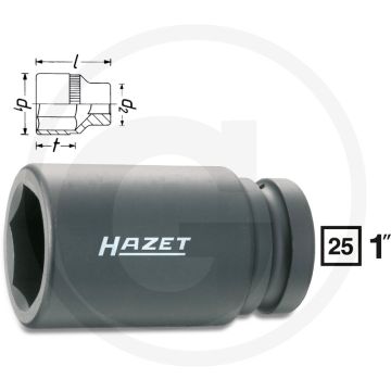 Hazet krachtdopsleutel zeskant 30 mm - lange ausführung, made in germany