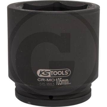 Ks tools 1" krachtdopsleutel zeskant, lang, 105 m - lange uitvoering, chroom-molybdeen