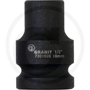 Black edition black edition 1/2" zeskant krachtdop, kort, 10 mm - 80-420 nm