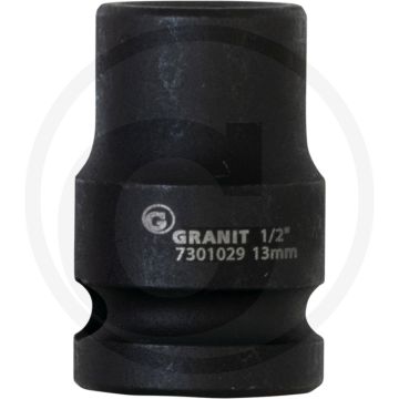 Black edition black edition 1/2" zeskant krachtdop, kort, 13 mm - 80-420 nm