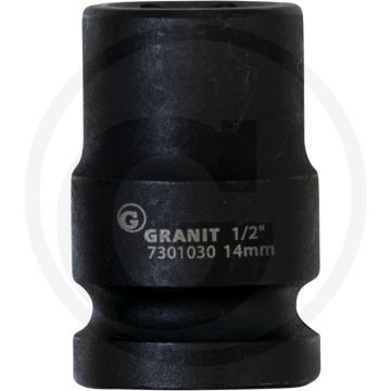 Black edition black edition 1/2" zeskant krachtdop, kort, 14 mm - 80-420 nm