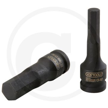 Ks tools 1/2” krachtdopsleutelbit voor binnenzeskant - lange uitvoering