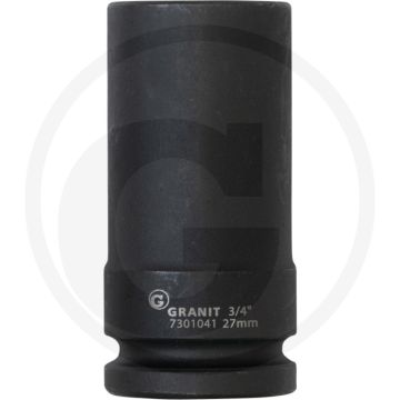 Black edition black edition 3/4" zeskant krachtdop, lang, 27 mm - lange uitvoering
