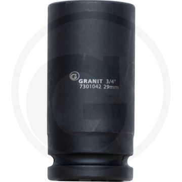 Black edition black edition 3/4" zeskant krachtdop, lang, 29 mm - lengte 90mm