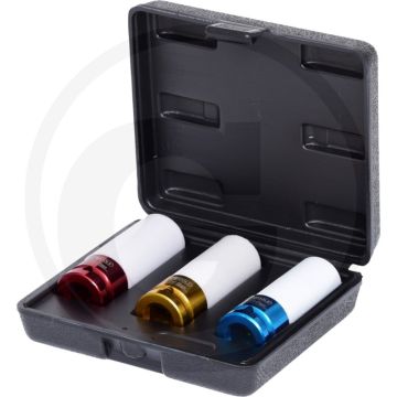 Jeu de clés à douille Ks Tools 1/2" pour jantes en aluminium - 17/19/21 mm