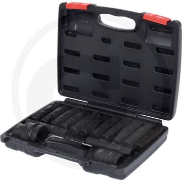 Ks tools, jeu de douilles à embout de 3/4” + 1”, 16 pièces - chrome-molybdène
