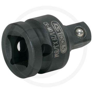 Ks tools 1/2" krachtadapter (verloop) van 1/2" naar 3/8" - chrom-molybdän, 25x25x38mm