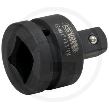 Ks tools 1" krachtadapter (verloop), 1"f x 3/4"m - maximale draaimoment 1412 nm