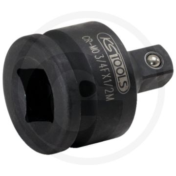 Ks tools 3/4" krachtadapter - 3/4" f naar 1/2" m - din 3121/iso 1174 - chroom-molybdeen