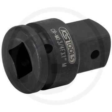 Ks tools 3/4" krachtadapter, 3/4"f x 1"m - vierkantantrieb nach din 3121 - 44,0mm diameter