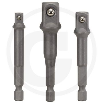Ks tools 1/4" vierkante adapterset, 3-delig - speciaal gereedschapsstaal