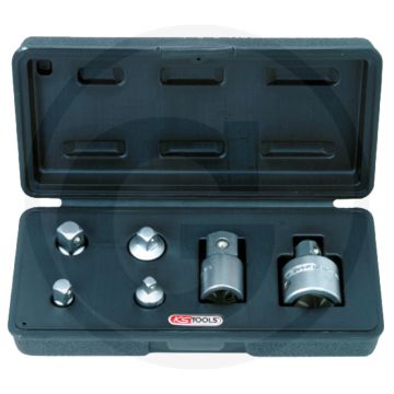 Ks tools 6-delige vergrotende/verkleinende adapterset - chroom vanadium - in kunststofkoffer