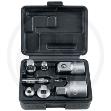 Ks tools vergrotende en verloopadapterset, 7-delig, in stevige kunststof koffer - chroom vanadium, 660 gram