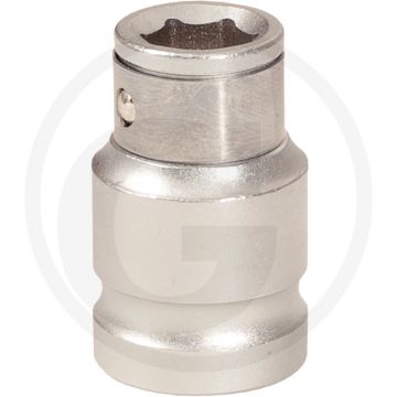 Ks tools 1/2" bitadapter dop met klemring, voor 10 mm bits - mat gesatineerd chrom vanadium