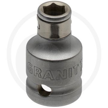 Black edition black edition 1/2" bit-dopadapter, 1/2" x 5/16" 38 mm - adapter met klemring