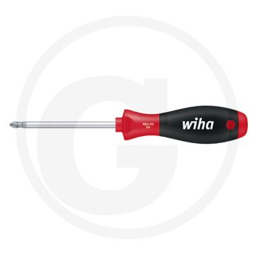 Wiha wiha pozidriv-schroevendraaier softfinish® - pz2 x 100, ergonomischer griff