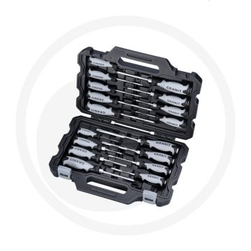 Black edition black edition schroevendraaierset met slagkap 17-delig - 2-componenten-handgreep, s2-staal, aandrijfzeskant