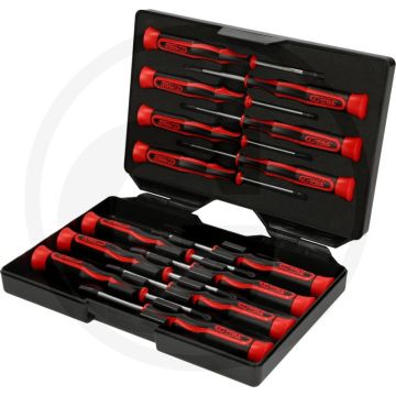 Ks tools precisie-schroevendraaierset ph, gleuf, torx, 14 stuks - esd, ergonomisch, geharde schacht