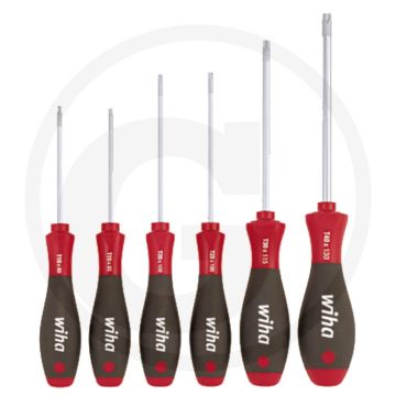 Wiha torx® schroevendraaierset softfinish® 6-delig, t10-t40 - 80-130 mm