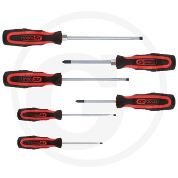 Ks tools ergotorque®max schroevendraaierset, 6-delig - chroom vanadium, 2-komponentengriff