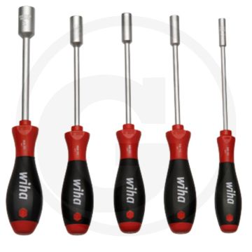 Wiha dopschroevendraaierset softfinish® 5-delig, sleutelmaten: 5.5, 7, 8, 10, 13 mm - nauwkeurigheid 5 mm