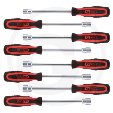 Jeu de tournevis à douille Ks tools ergotorqueplus®, 8 pièces, manche à deux composants, chrome-vanadium.