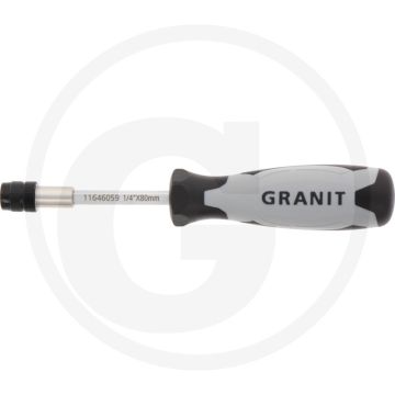 Black edition black edition schroevendraaier met 1/4'' bithouder - 2-componenten-handgreep, s2 staal, 80 mm mes, magneet