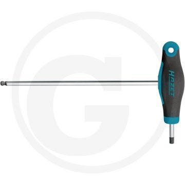 Hazet innensechskant-winkelschraubendreher 6 m innen-sechskant profil, 6 mm - ergonomischer hazet 2-komponenten-t-griff