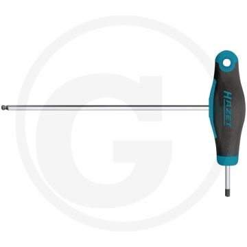 Hazet innensechskant-winkelschraubendreher innen-sechskant profil, 2.5 mm - ergonomischer hazet 2-komponenten-t-griff
