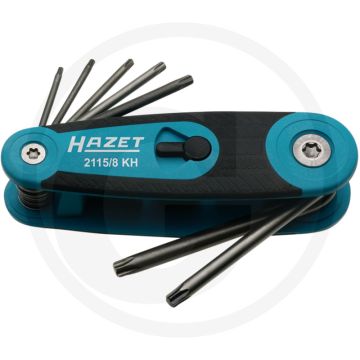 Hazet haakse torx® stiftlseutelset in houder - 8-delig, chroom-vanadium, made in germany