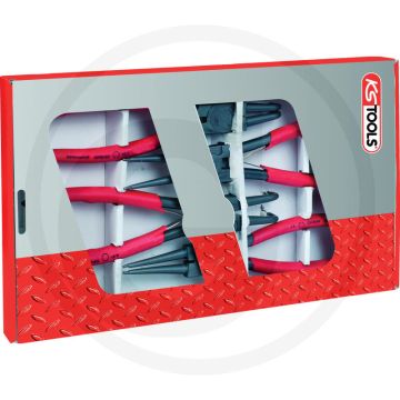 Ks tools borgveertangenset 4-delig: 40 - 100 mm, chroom-vanadium